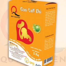 Gạo lứt đỏ hộp 2kg- Thực Dưỡng Cao Cấp Chùa Long Hương Thầy Tuệ Hải sản xuất - Thực phẩm chay sạch Chaysach.com