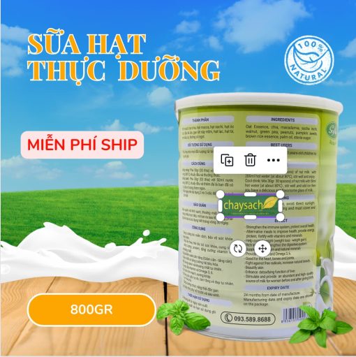 [800g] Sữa hạt thực dưỡng. Cung cấp canxi, Omega, tốt cho tim mạch và xương khớp. - ảnh 3