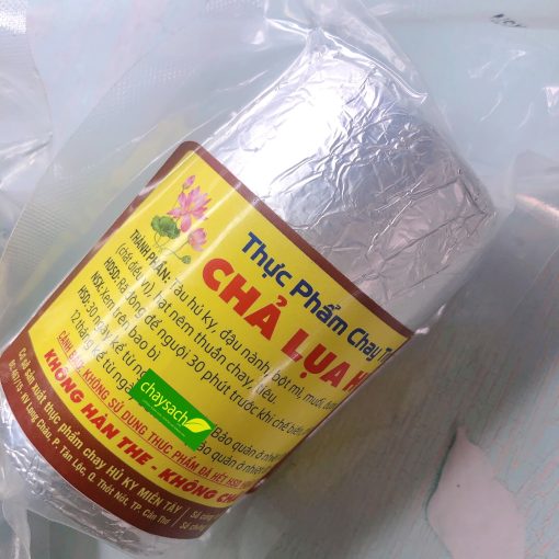 [250G] Chả lụa hủ ky chay, làm từ tàu hủ ky và đậu nành